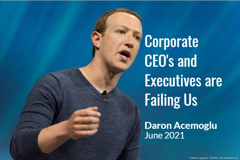 Corporate CEO’s and Executives are Failing Us